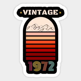 1972 Vintage Shirt for Women 50th Birthday Gifts Sticker